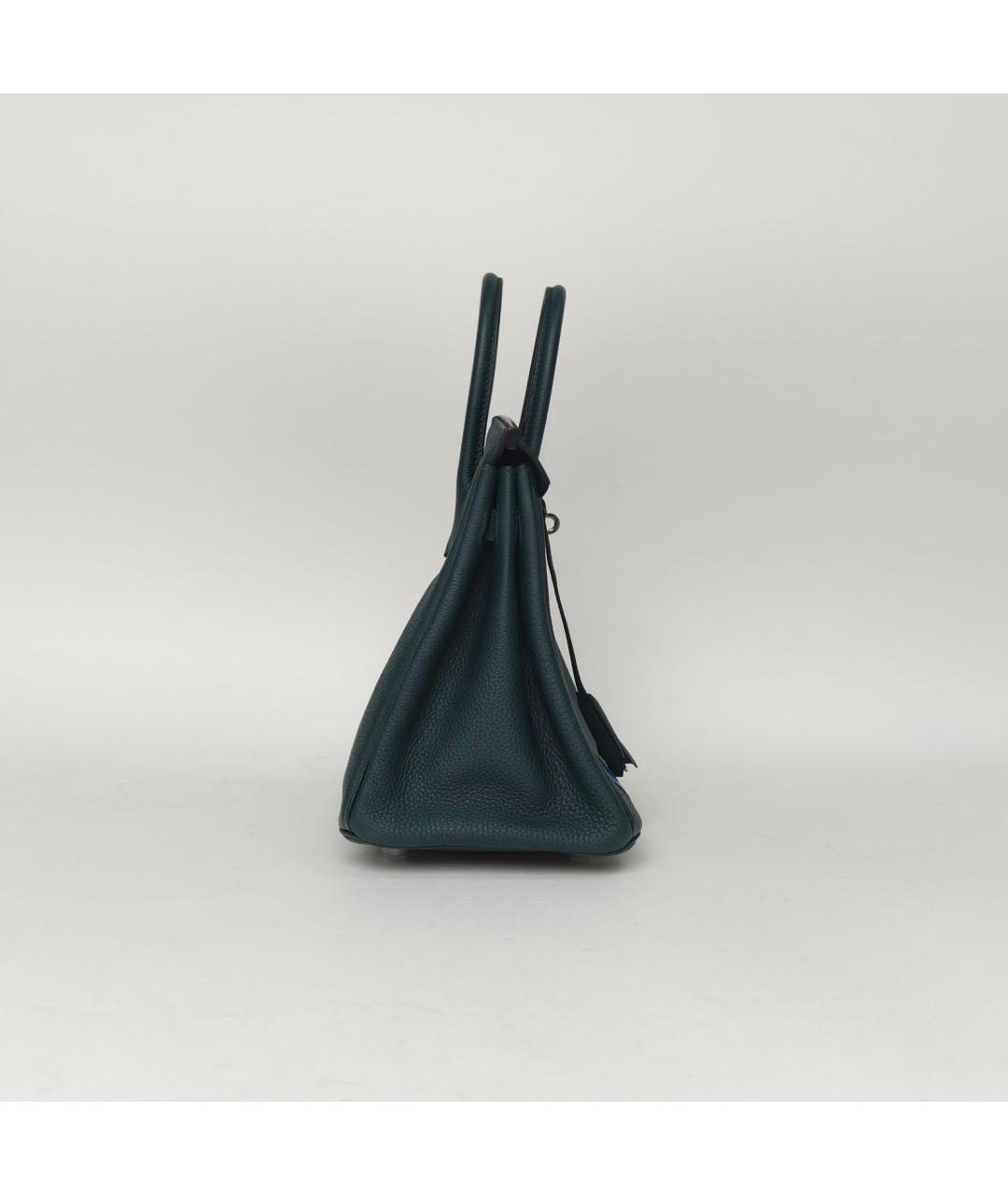 HERMES Темно-синяя кожаная сумка через плечо, фото 7