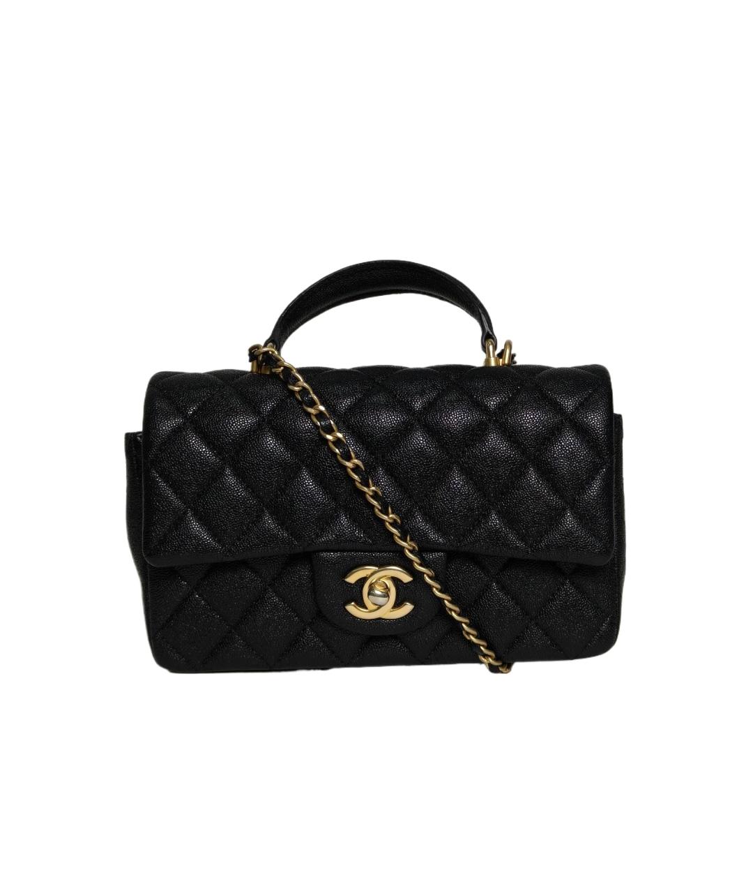 CHANEL Черная кожаная сумка через плечо, фото 1