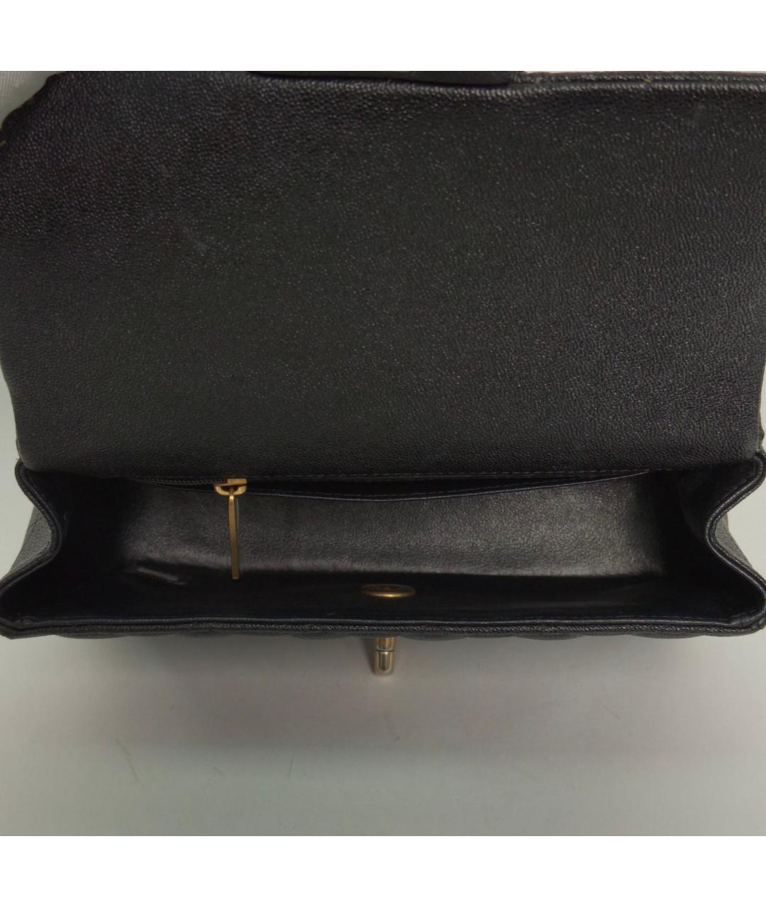 CHANEL Черная кожаная сумка через плечо, фото 7