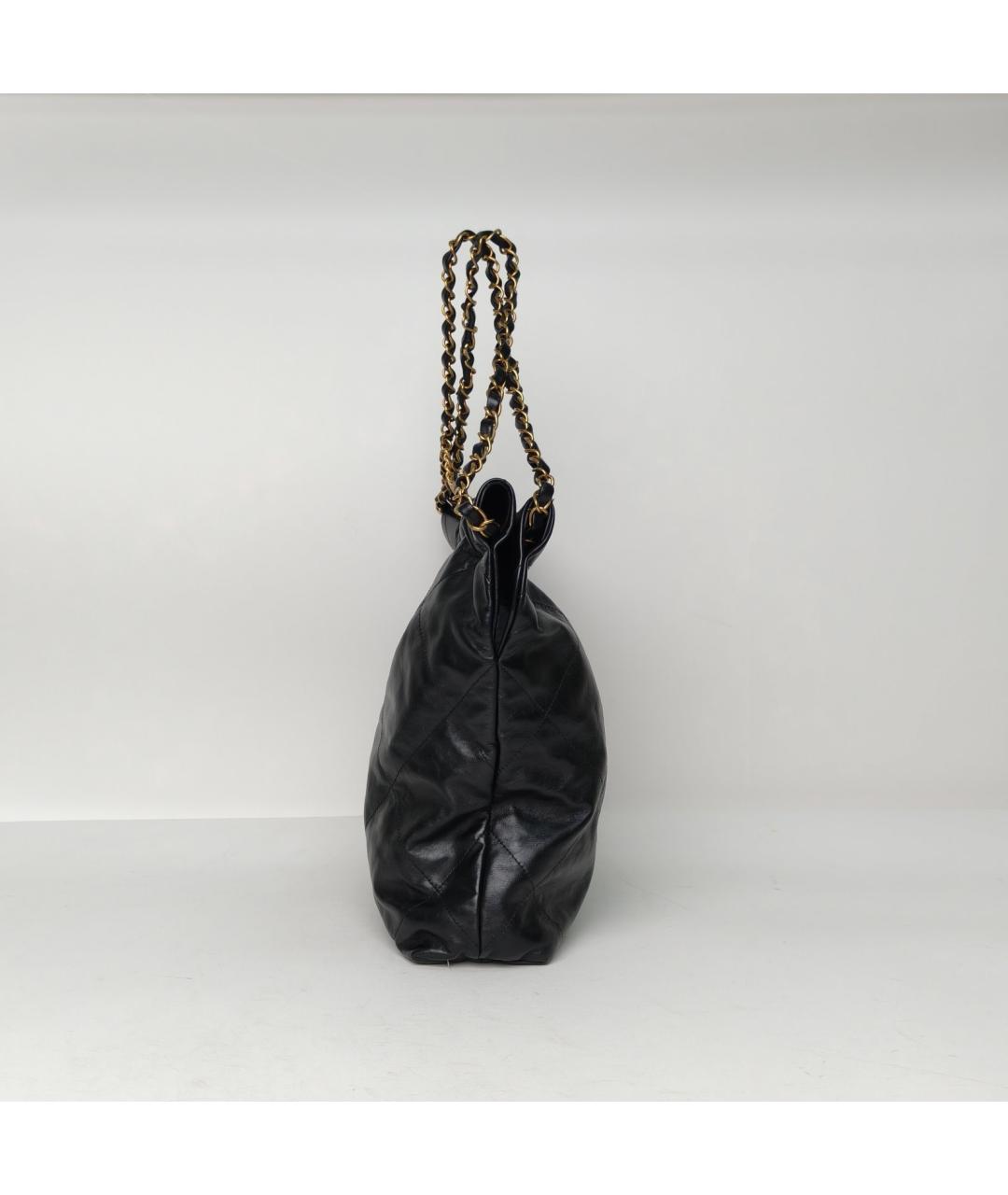 CHANEL Черная кожаная сумка через плечо, фото 5