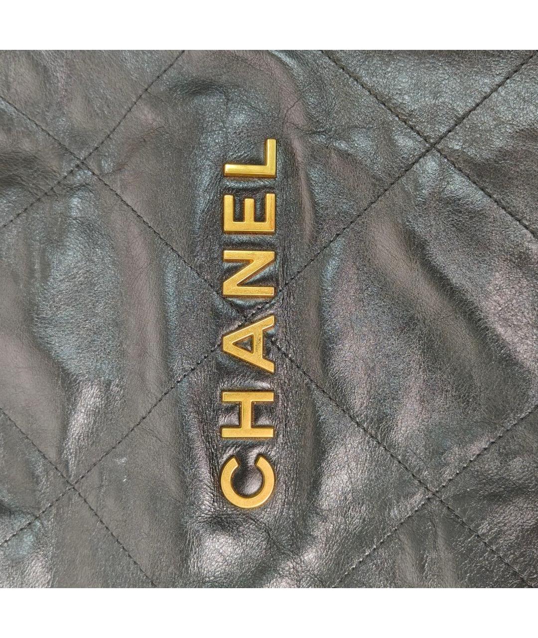 CHANEL Черная кожаная сумка через плечо, фото 9