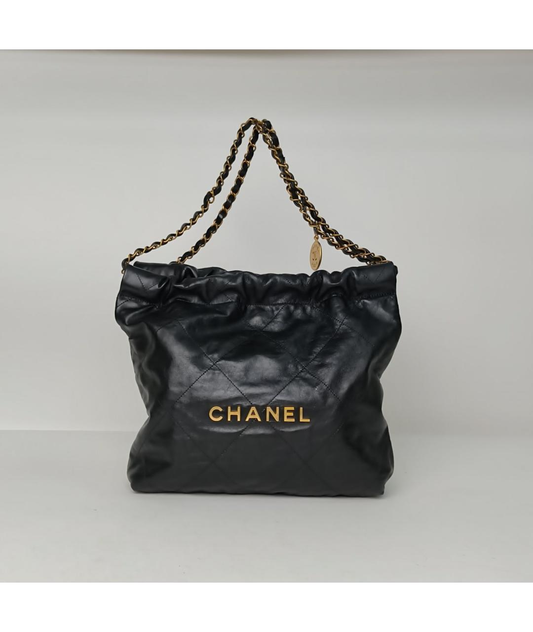 CHANEL Черная кожаная сумка через плечо, фото 2