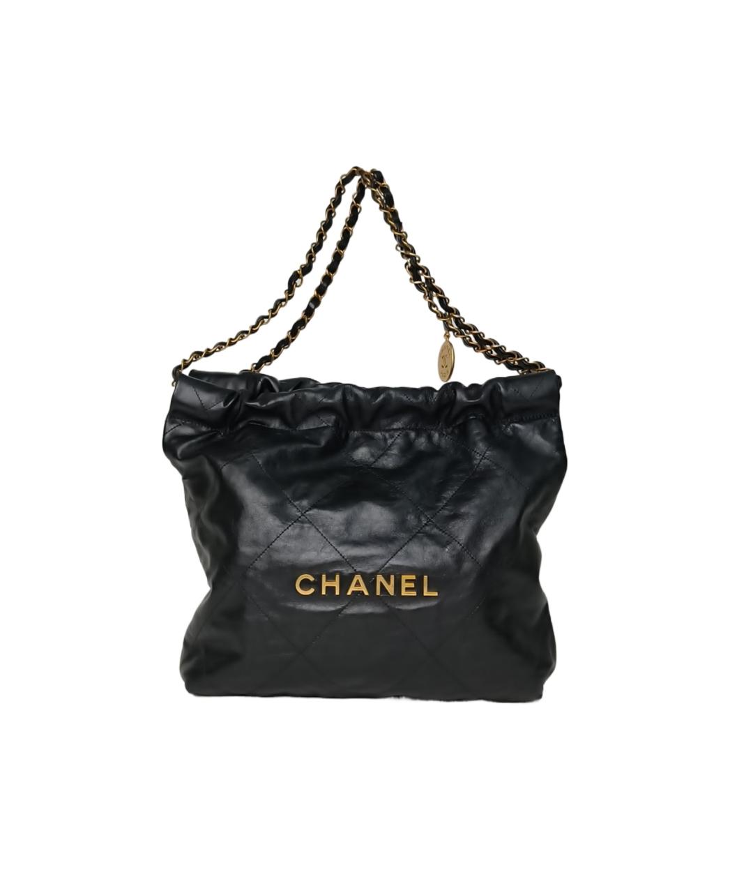 CHANEL Черная кожаная сумка через плечо, фото 1