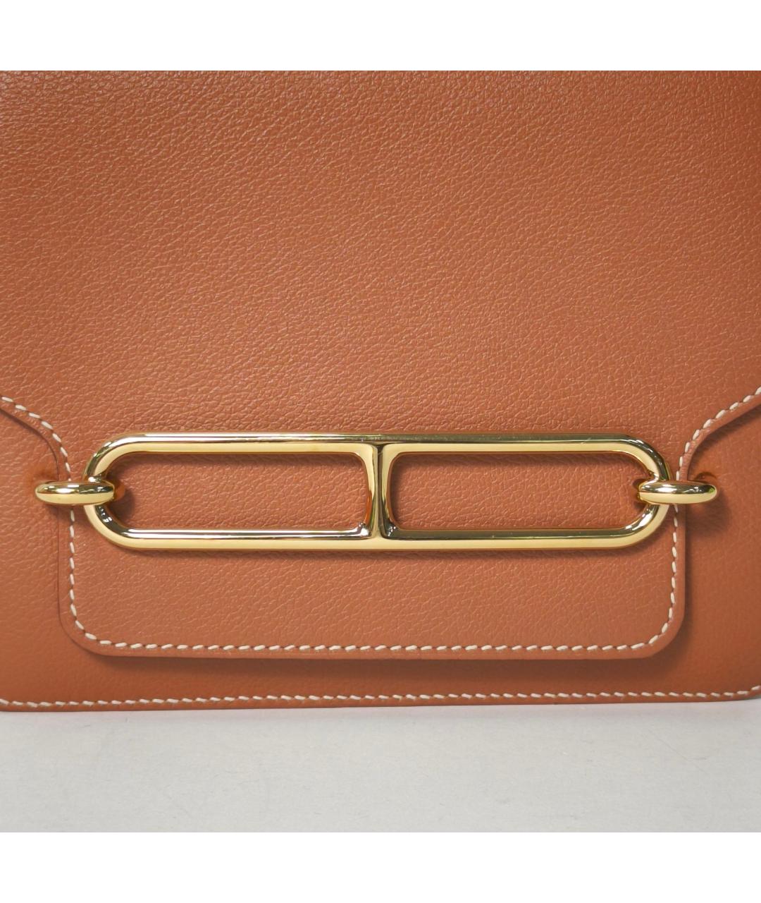HERMES Коричневая кожаная сумка через плечо, фото 7