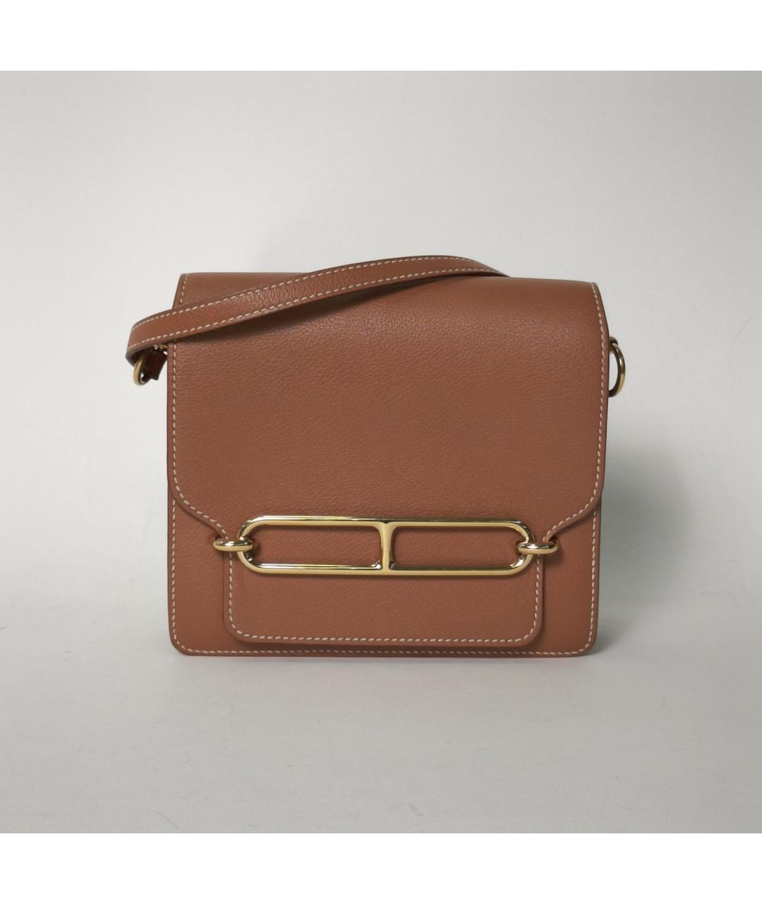HERMES Коричневая кожаная сумка через плечо, фото 2