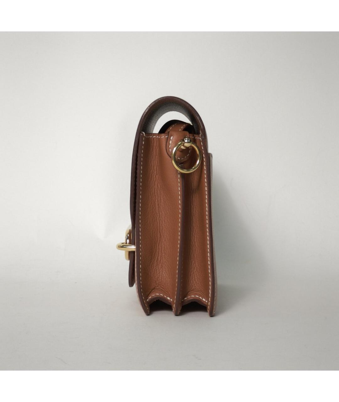 HERMES Коричневая кожаная сумка через плечо, фото 3