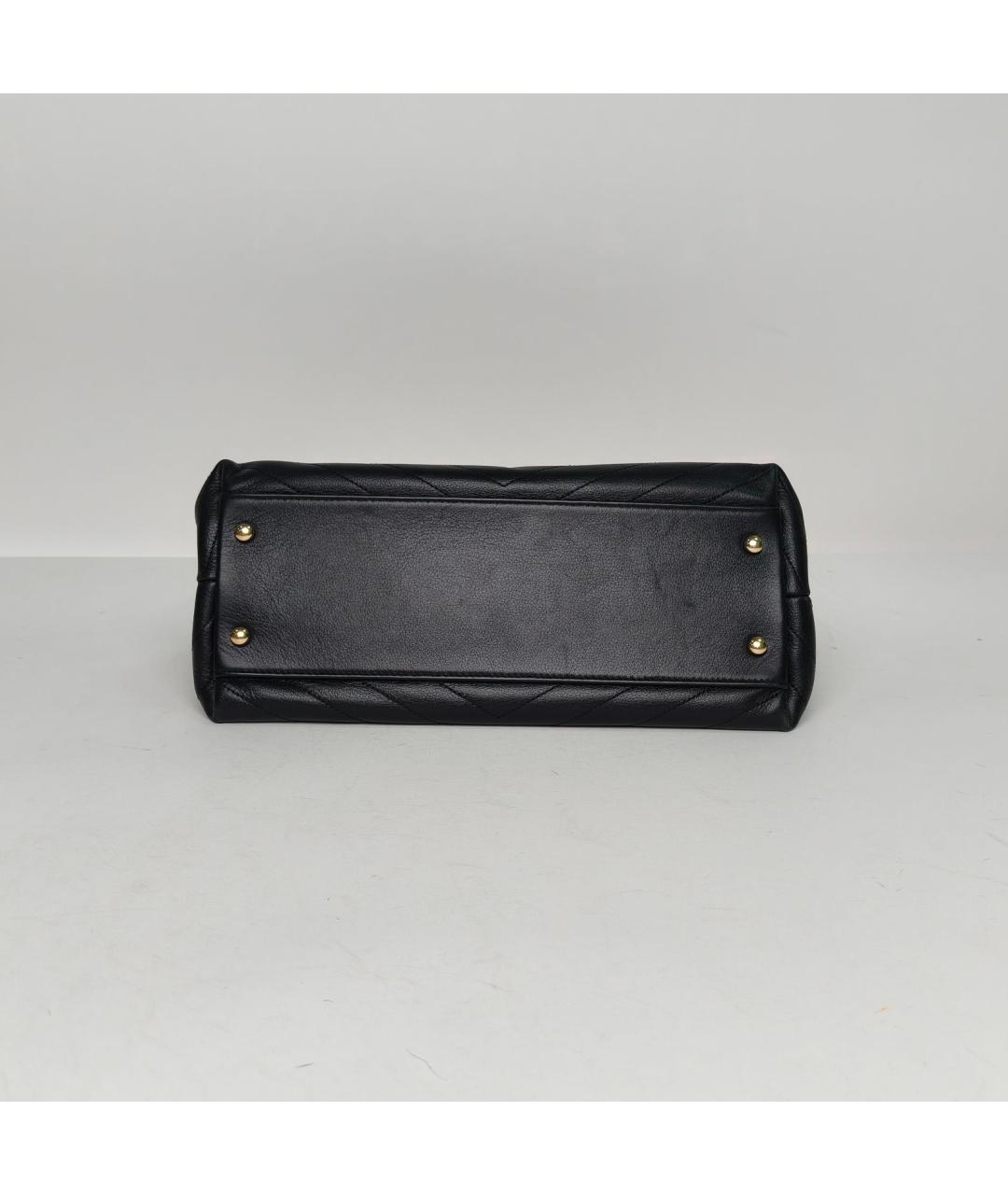 CHANEL Черная кожаная сумка через плечо, фото 6