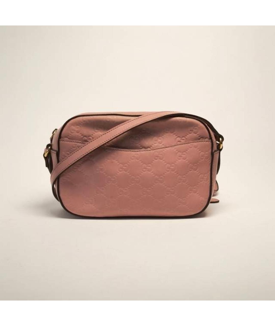 GUCCI Розовая кожаная сумка через плечо, фото 8