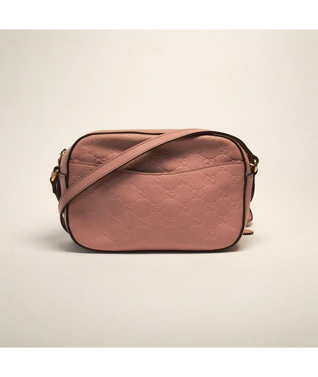 GUCCI Розовая кожаная сумка через плечо, фото 2