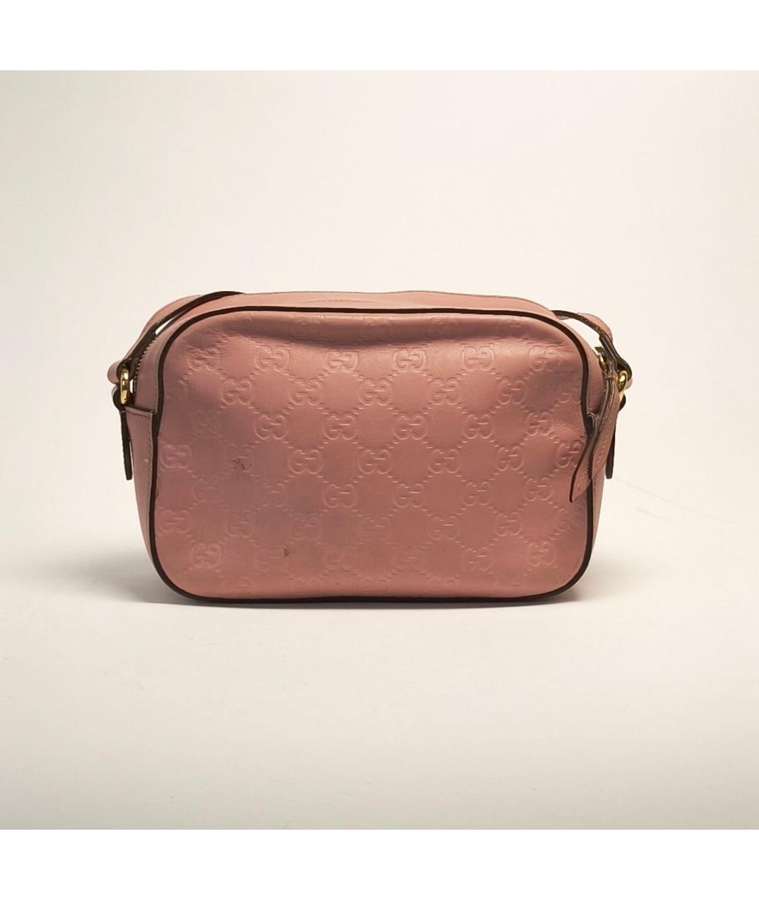 GUCCI Розовая кожаная сумка через плечо, фото 3
