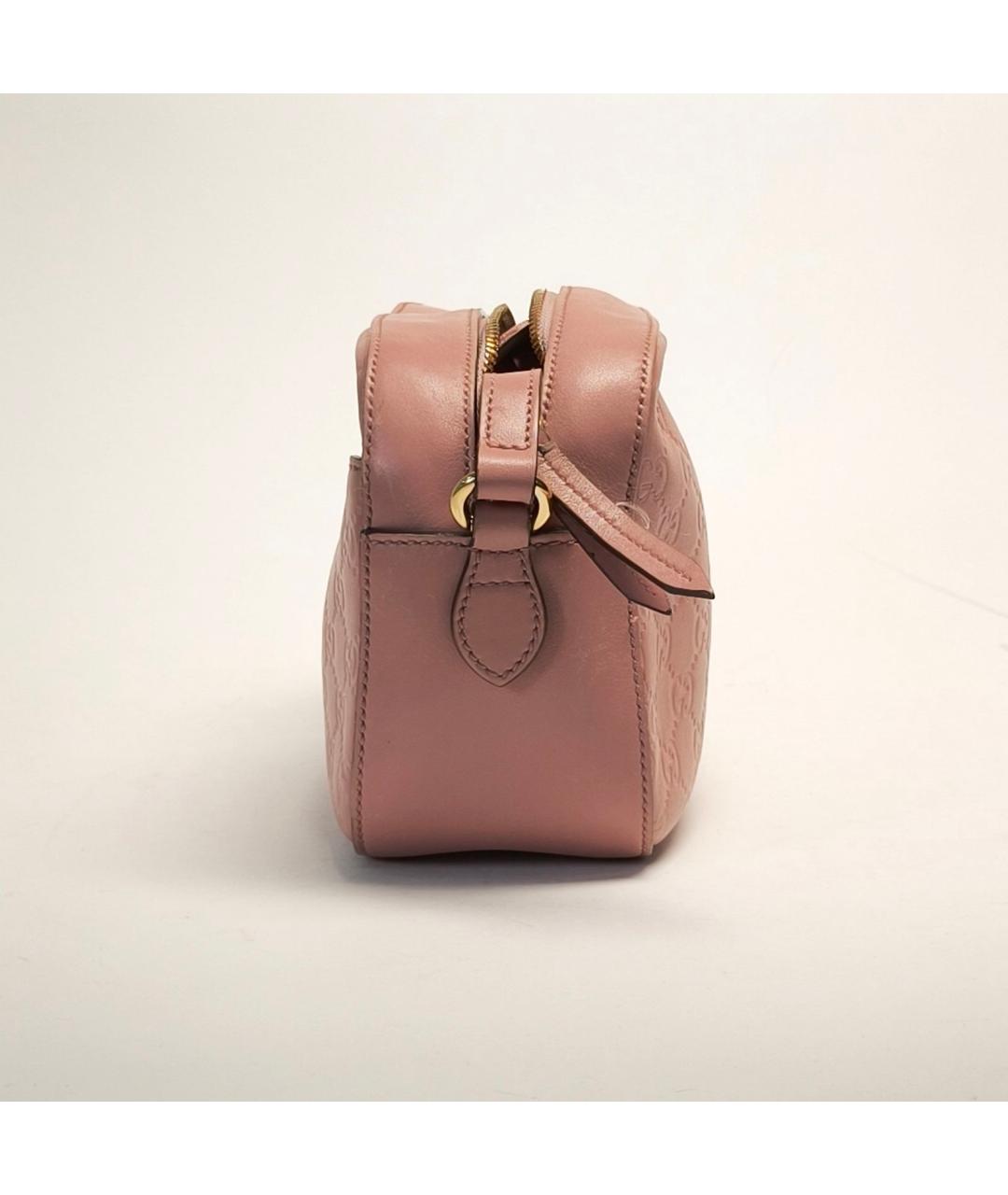GUCCI Розовая кожаная сумка через плечо, фото 4