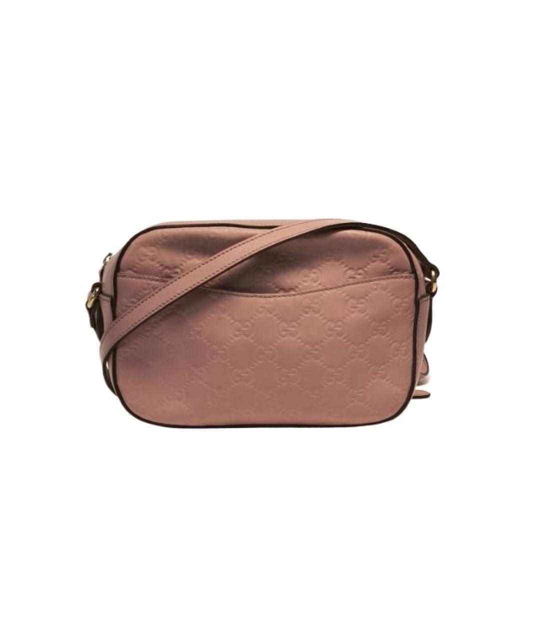 GUCCI Розовая кожаная сумка через плечо, фото 1