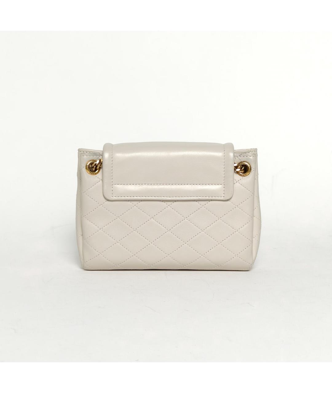 SAINT LAURENT Белая кожаная сумка через плечо, фото 4