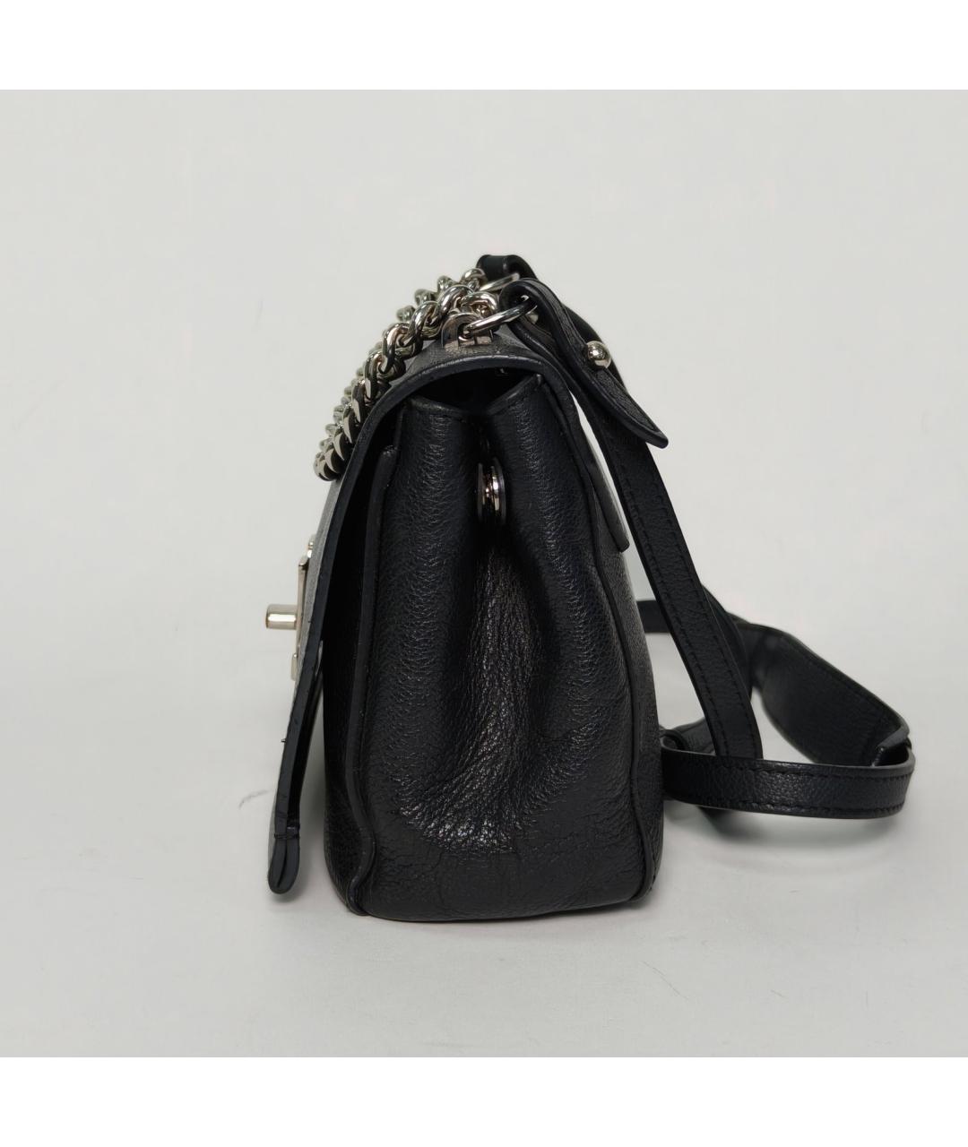 LOUIS VUITTON Черная кожаная сумка через плечо, фото 5