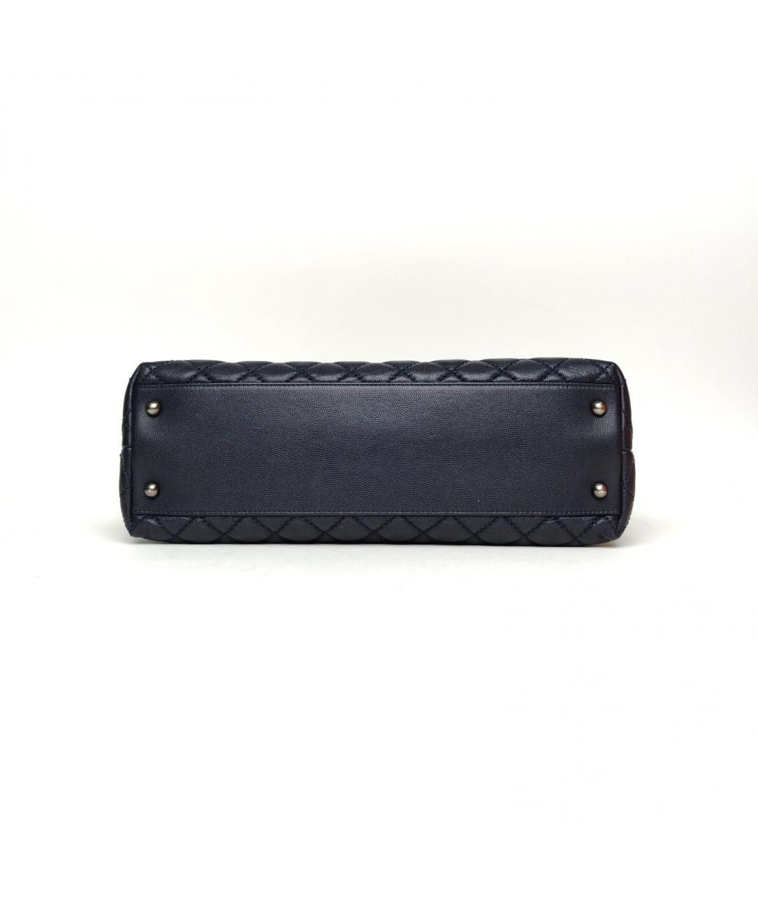 CHANEL Темно-синяя кожаная сумка через плечо, фото 6