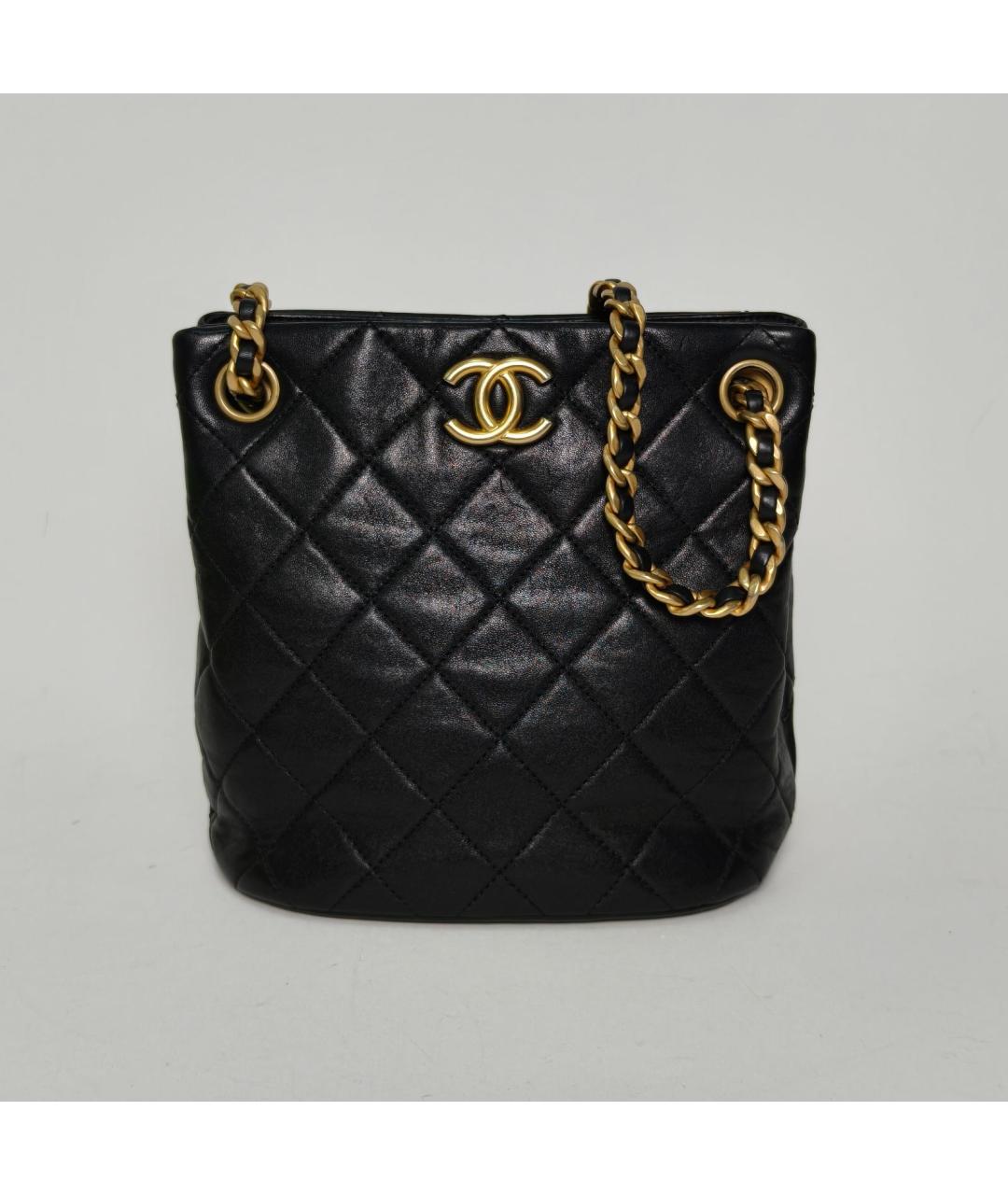 CHANEL Черная кожаная сумка через плечо, фото 2