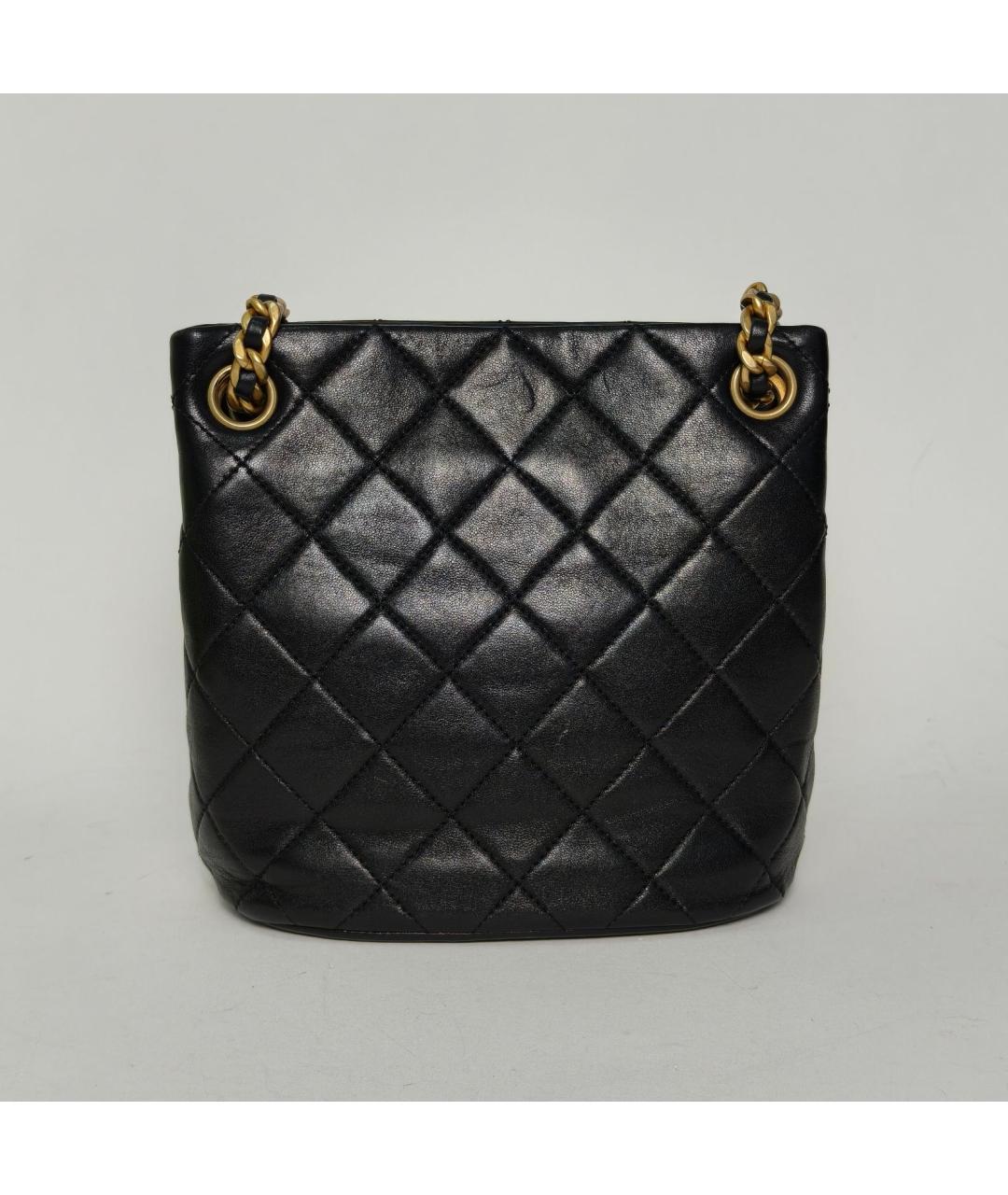 CHANEL Черная кожаная сумка через плечо, фото 4
