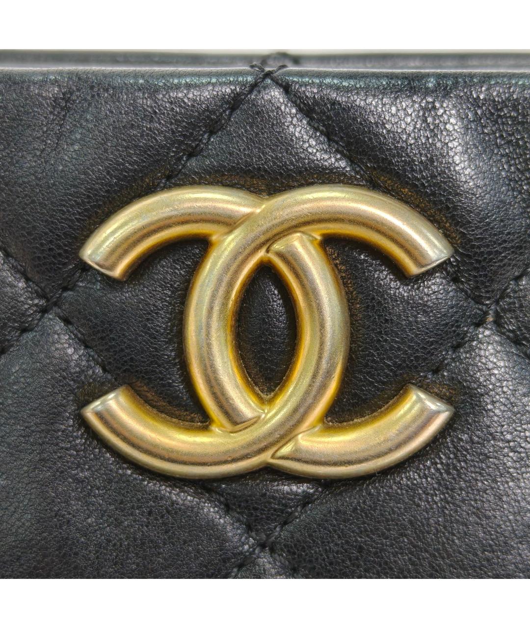 CHANEL Черная кожаная сумка через плечо, фото 8