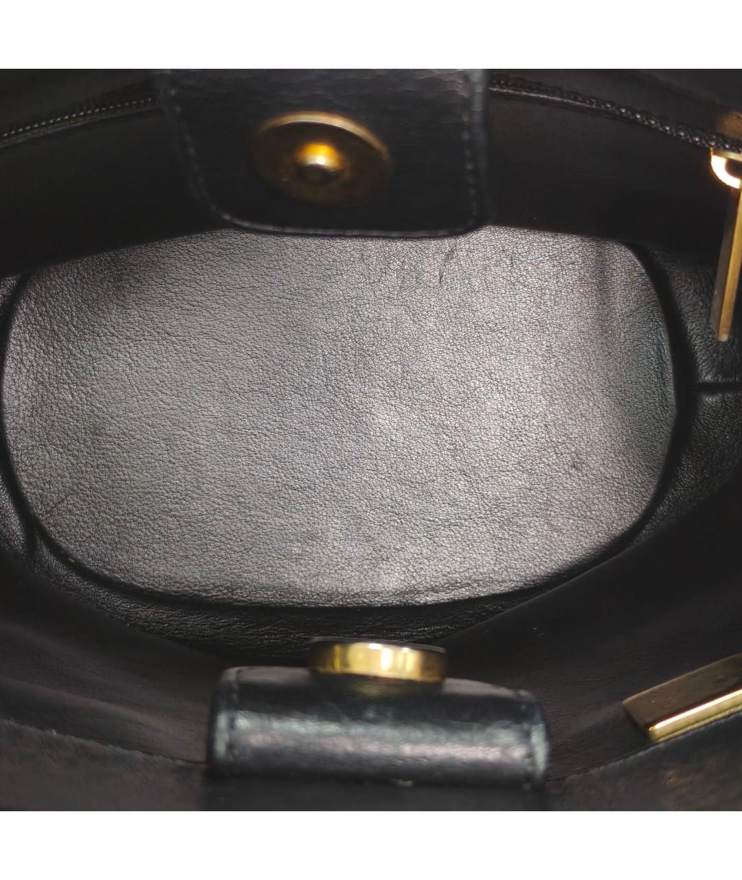 CHANEL Черная кожаная сумка через плечо, фото 7