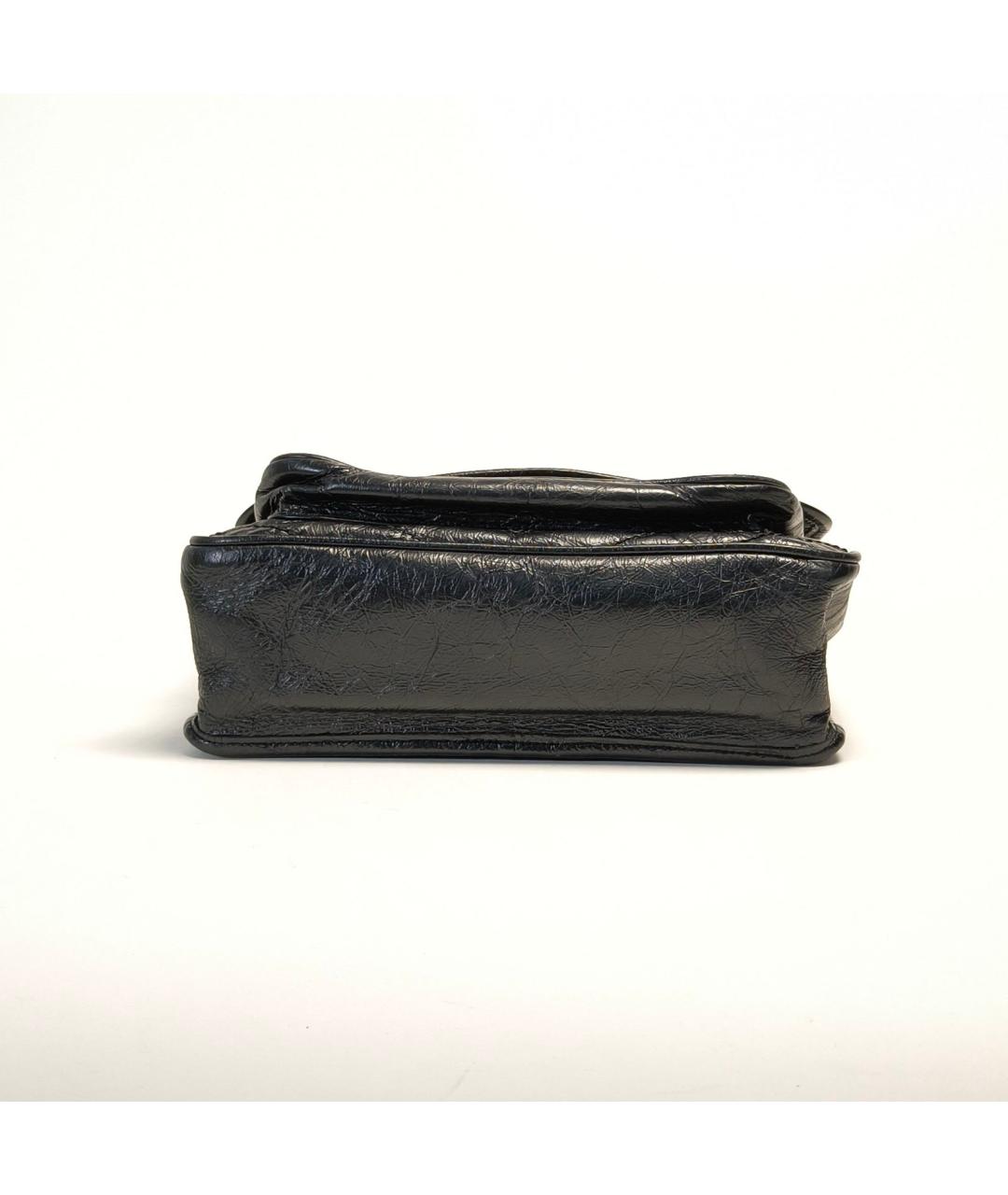 SAINT LAURENT Черная кожаная сумка через плечо, фото 6