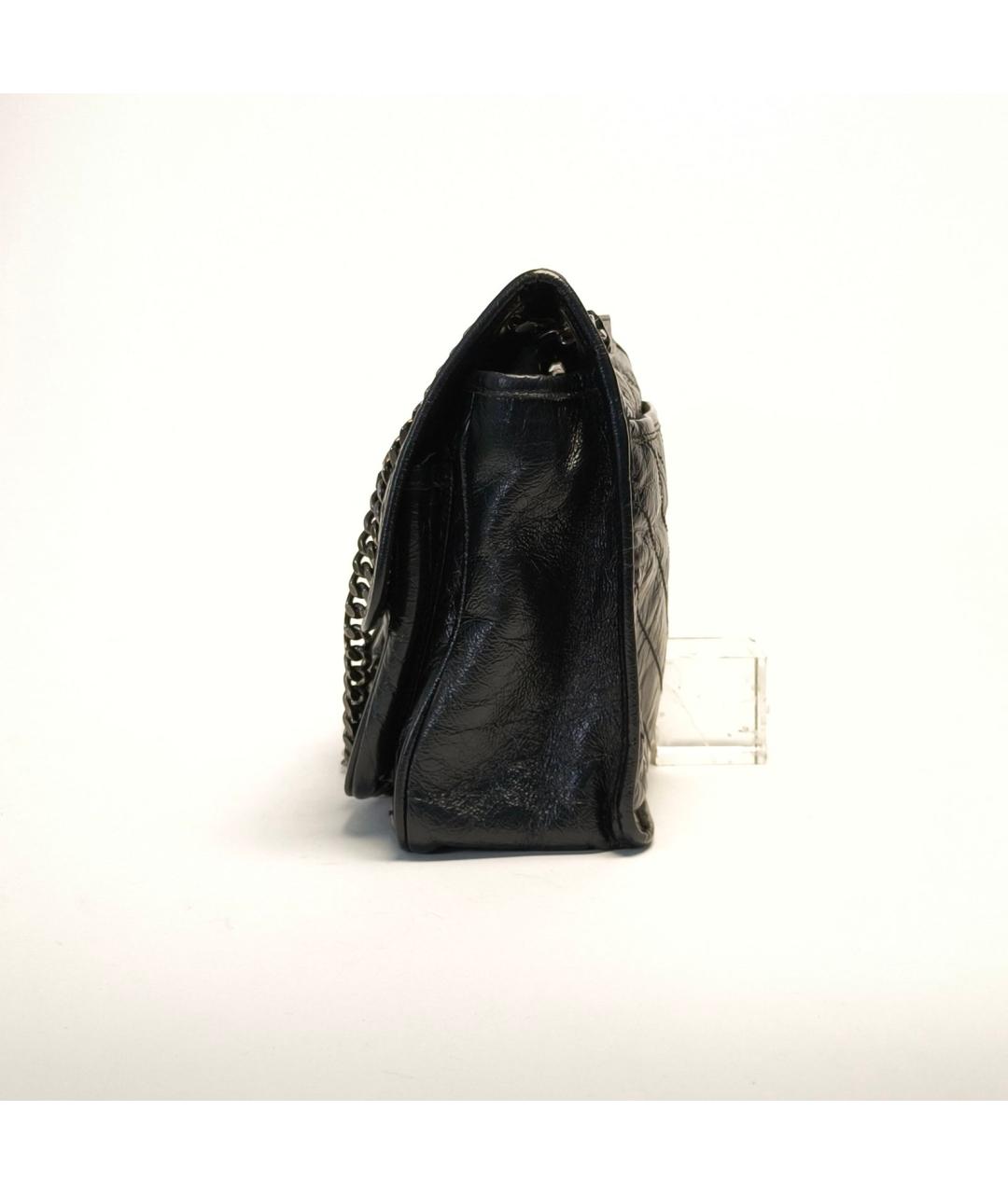 SAINT LAURENT Черная кожаная сумка через плечо, фото 5
