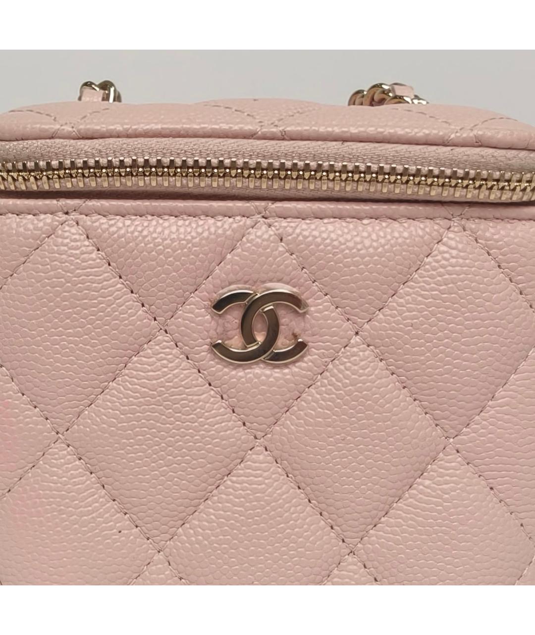 CHANEL Розовая кожаная сумка через плечо, фото 7