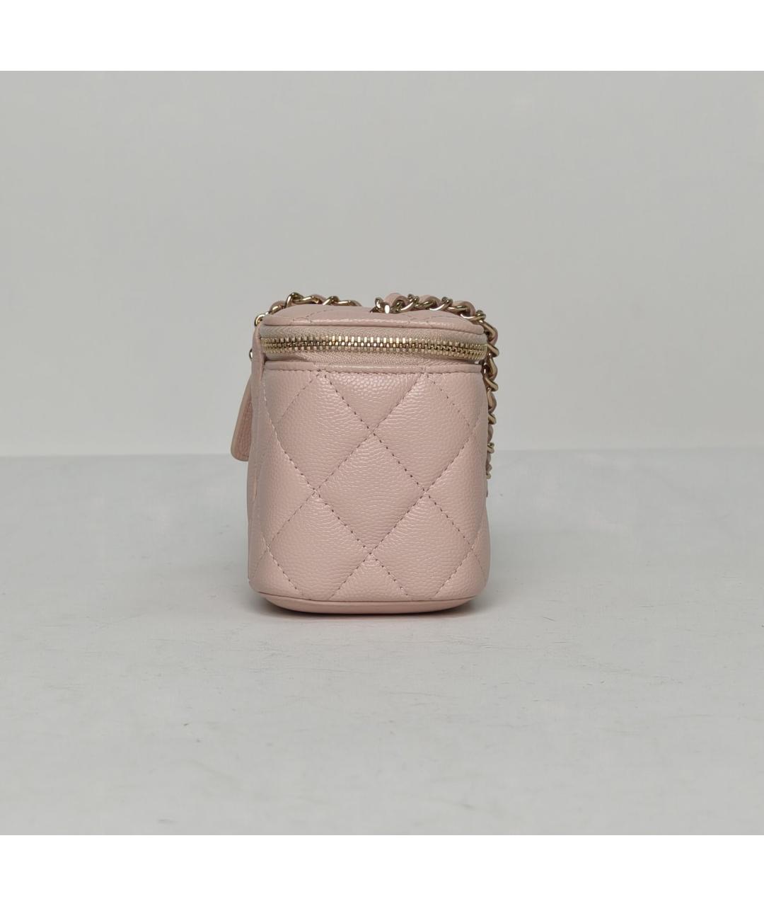 CHANEL Розовая кожаная сумка через плечо, фото 5