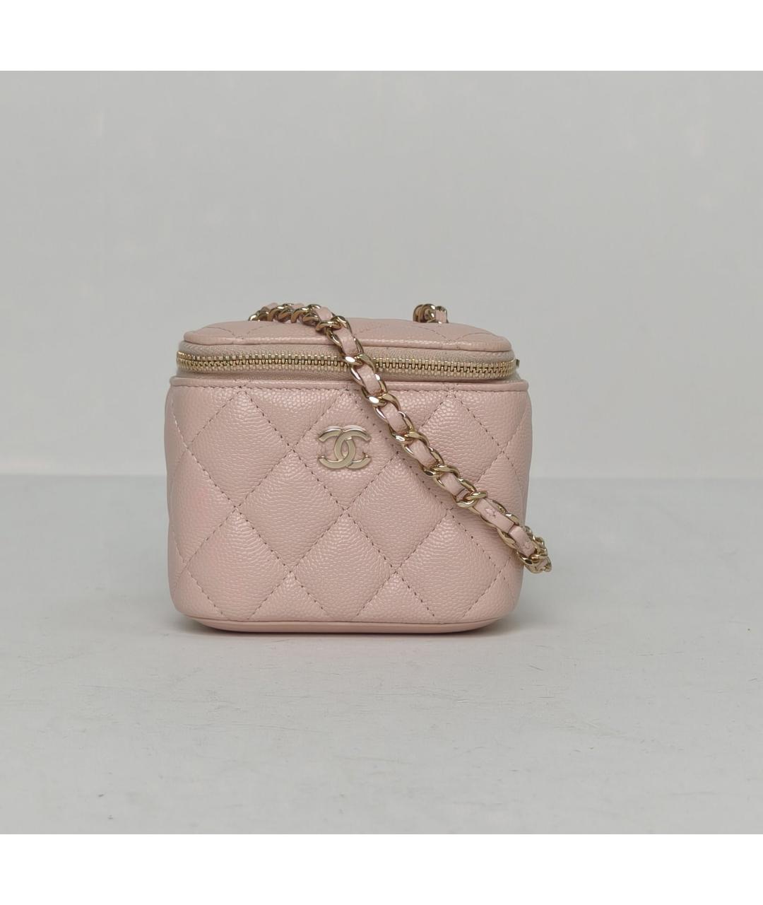 CHANEL Розовая кожаная сумка через плечо, фото 2