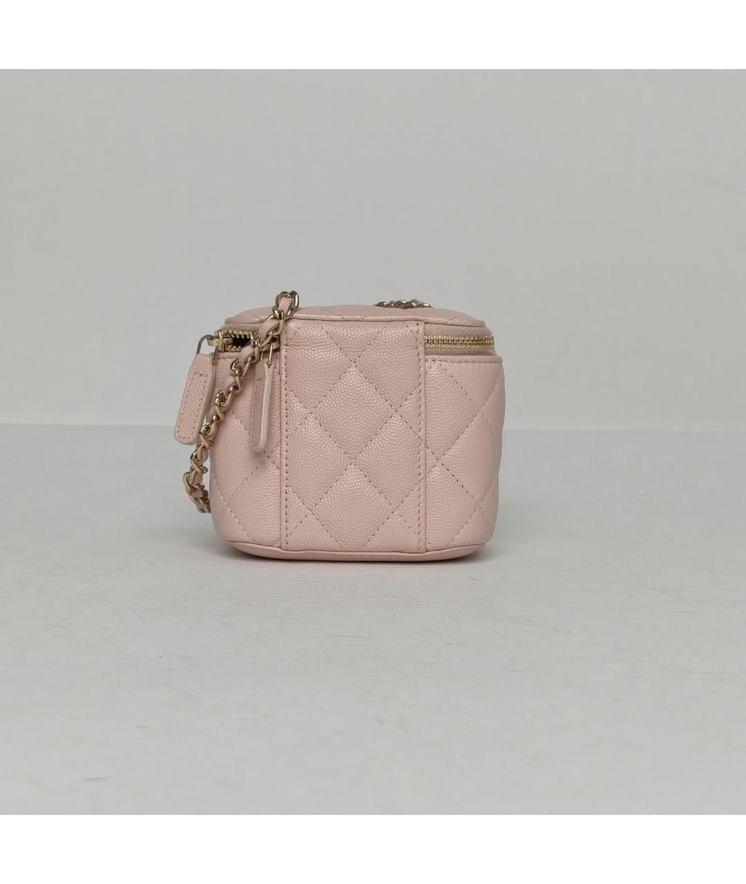 CHANEL Розовая кожаная сумка через плечо, фото 4