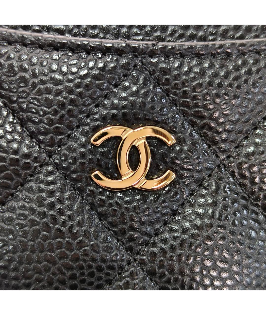 CHANEL Черный кожаный кардхолдер, фото 8