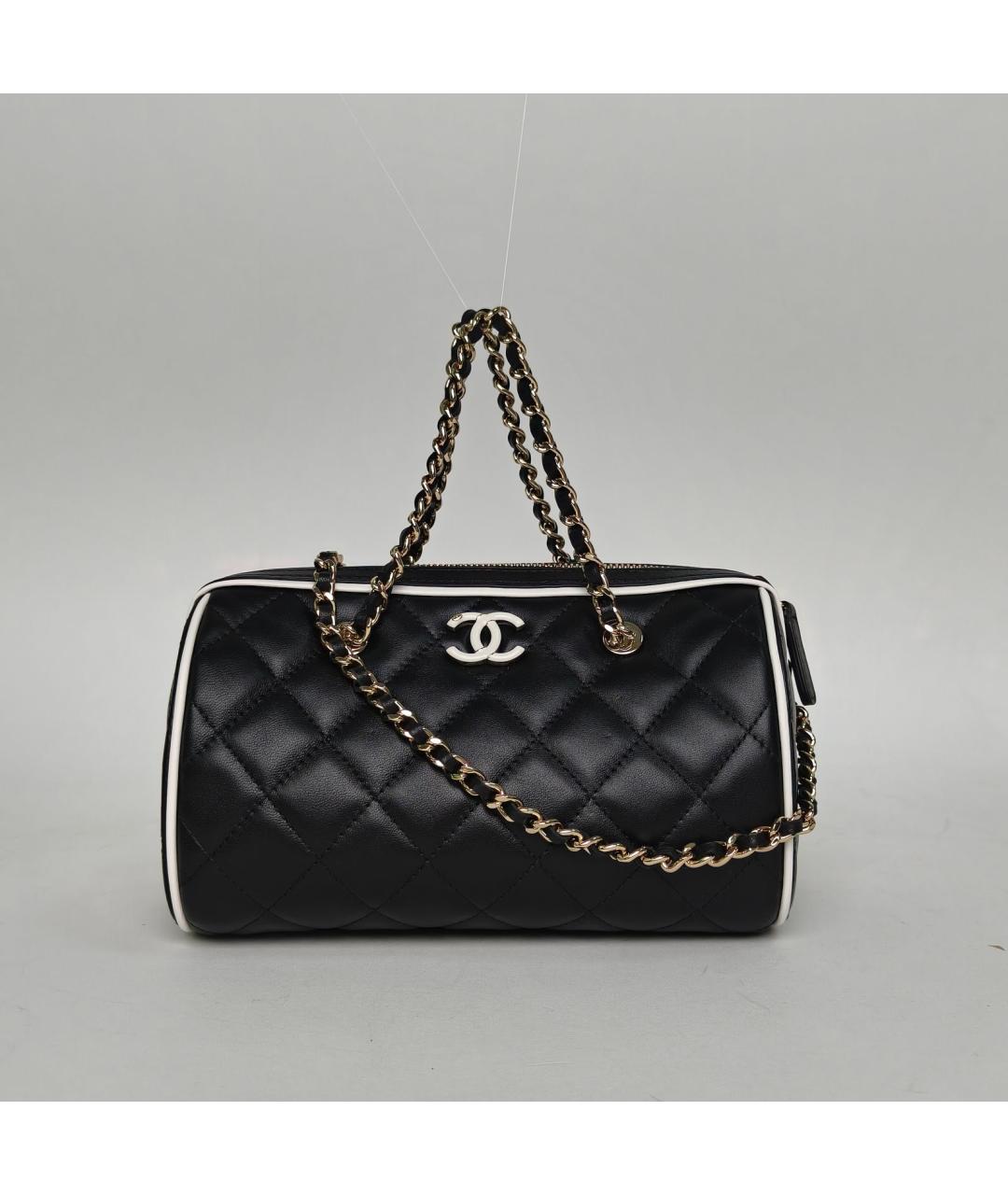 CHANEL Черная кожаная сумка через плечо, фото 3