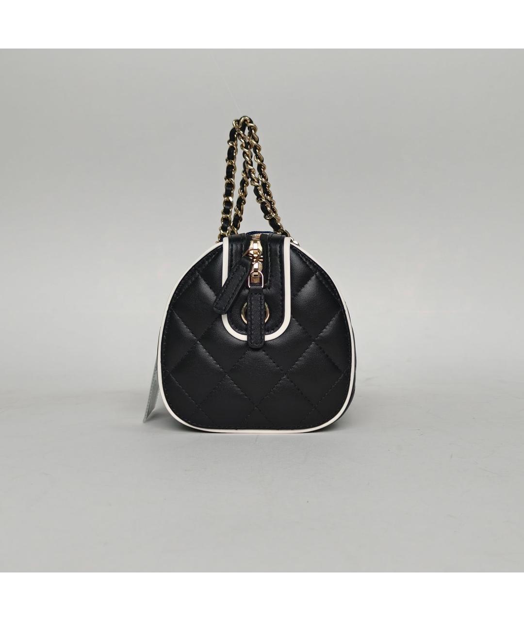 CHANEL Черная кожаная сумка через плечо, фото 5