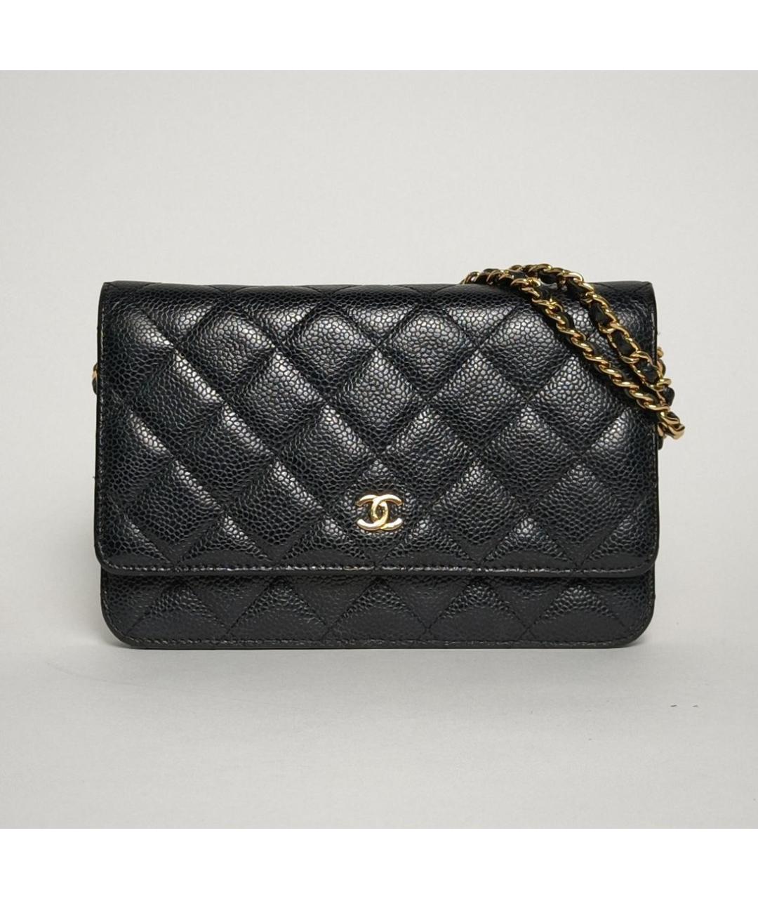 CHANEL Черная кожаная сумка через плечо, фото 2