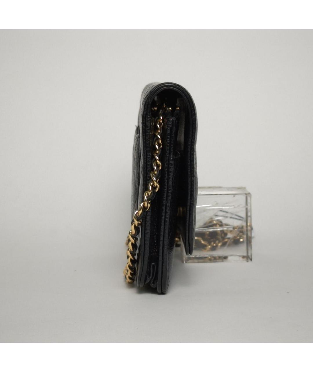 CHANEL Черная кожаная сумка через плечо, фото 5