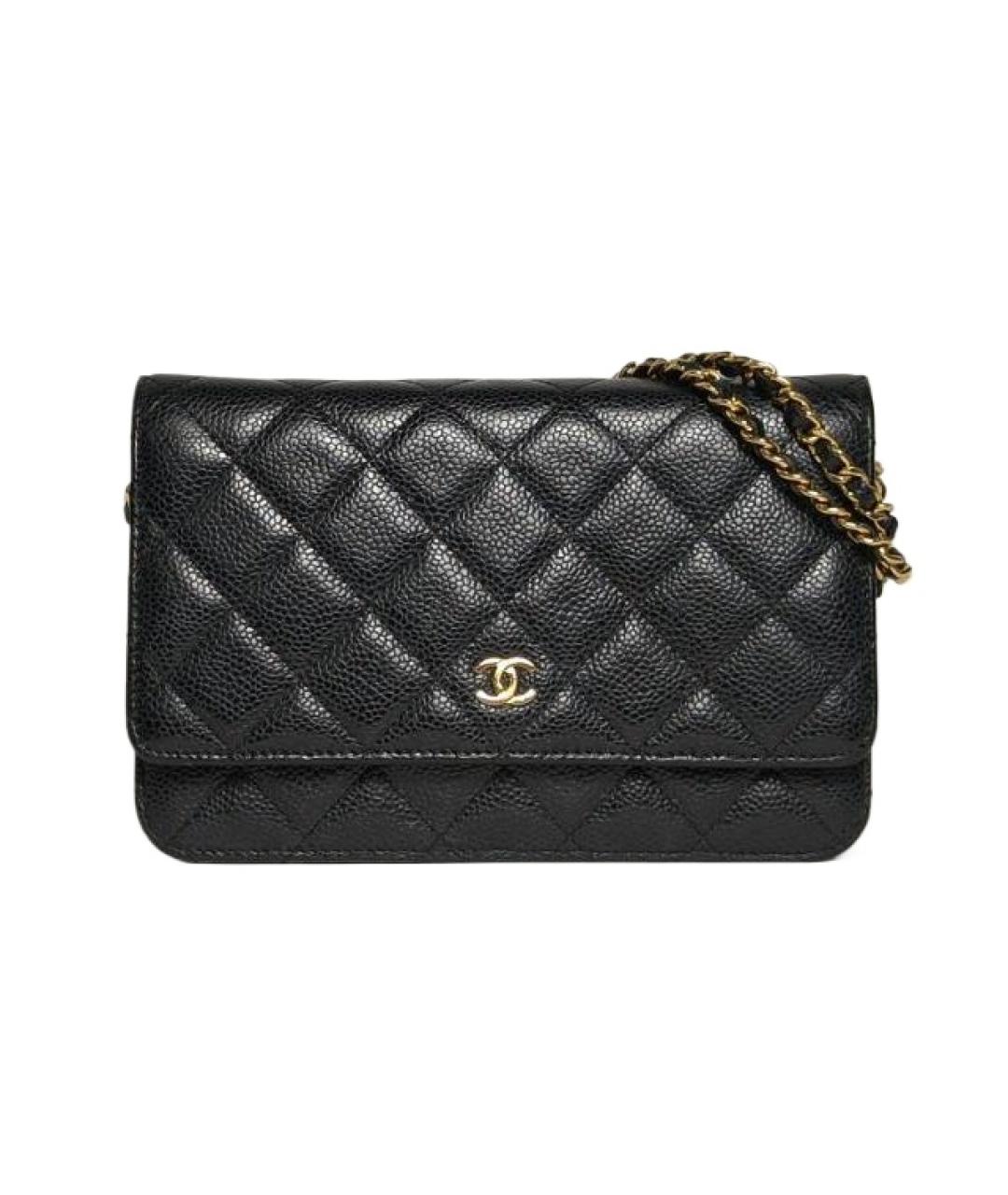 CHANEL Черная кожаная сумка через плечо, фото 1