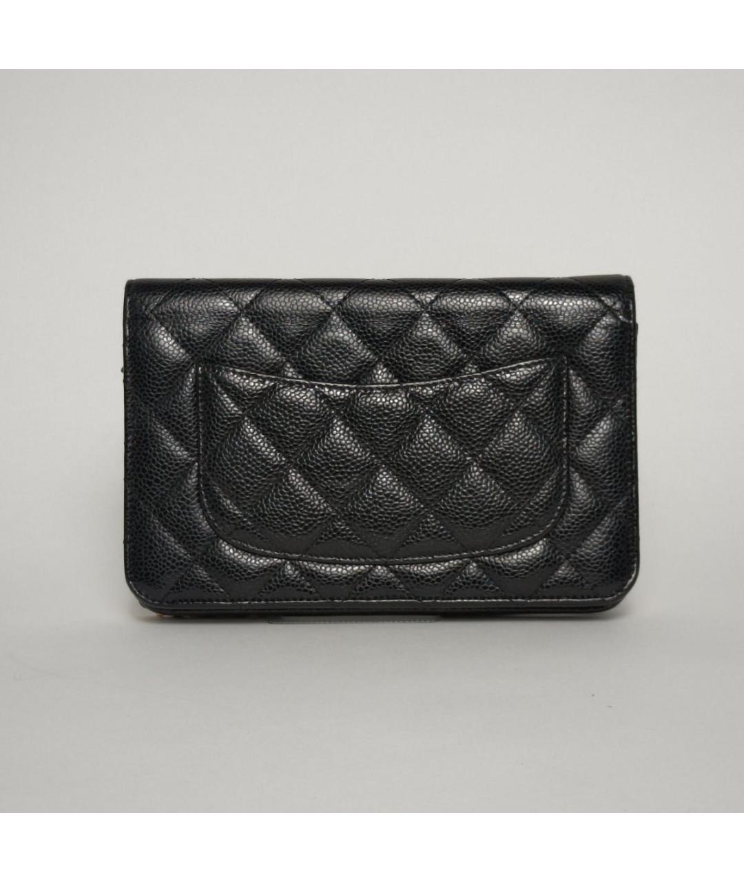 CHANEL Черная кожаная сумка через плечо, фото 3