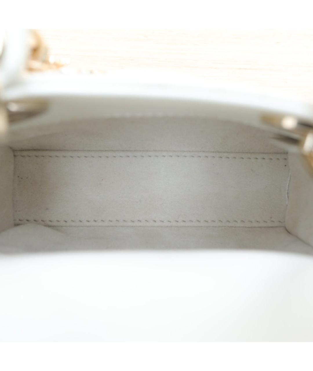 CHRISTIAN DIOR Белая кожаная сумка через плечо, фото 9