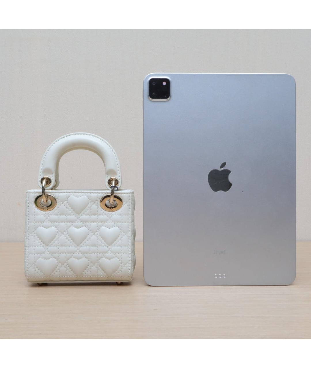 CHRISTIAN DIOR Белая кожаная сумка через плечо, фото 6