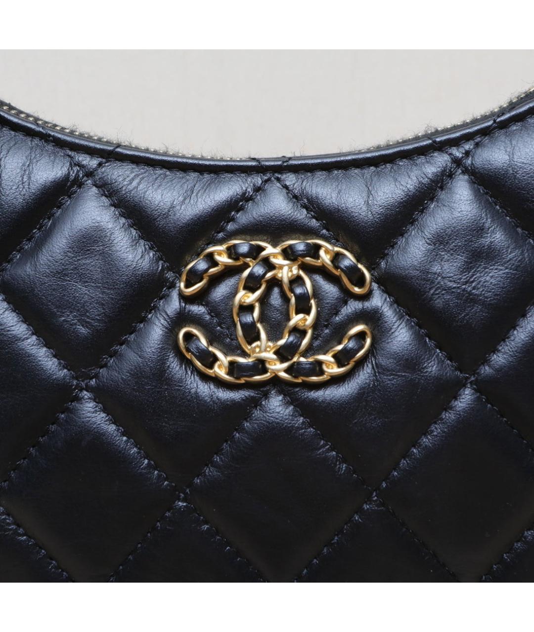 CHANEL Черная кожаная сумка через плечо, фото 7