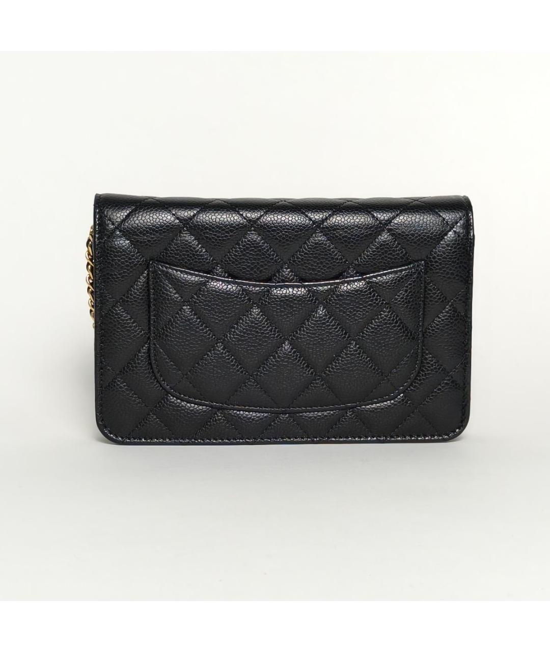 CHANEL Черная кожаная сумка через плечо, фото 3