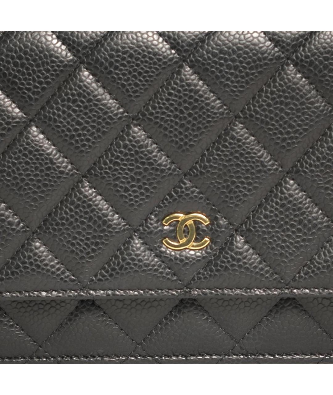 CHANEL Черная кожаная сумка через плечо, фото 7