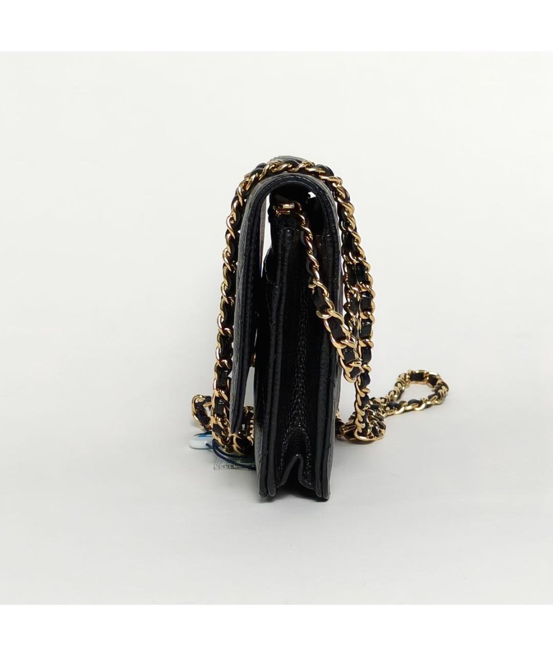 CHANEL Черная кожаная сумка через плечо, фото 4