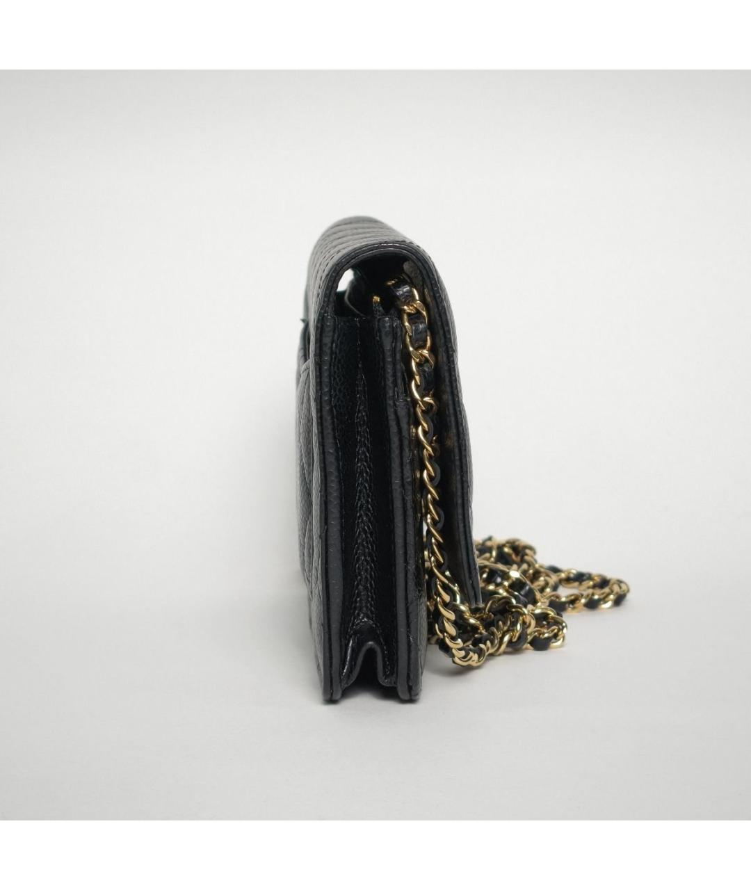 CHANEL Черная кожаная сумка через плечо, фото 5