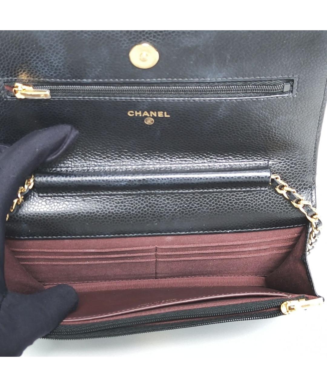 CHANEL Черная кожаная сумка через плечо, фото 8