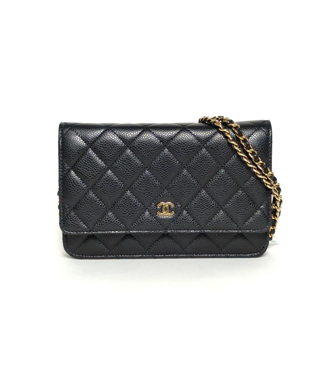 CHANEL Черная кожаная сумка через плечо, фото 2