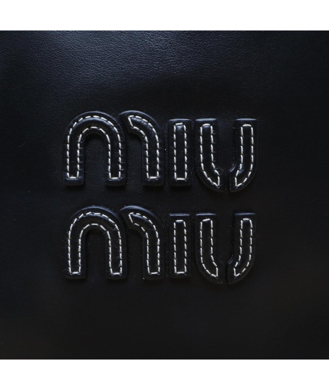 MIU MIU Черная кожаная сумка через плечо, фото 7