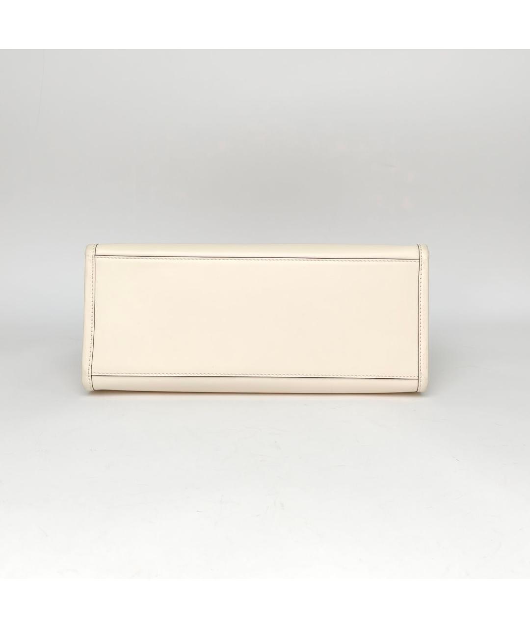 FENDI Бежевая кожаная сумка через плечо, фото 6