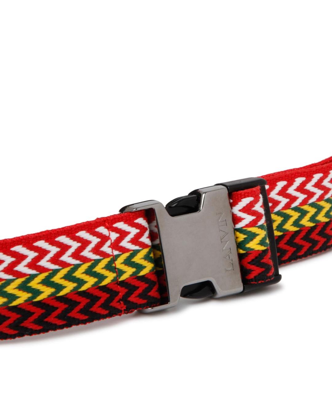 LANVIN Черная синтетическая поясная сумка, фото 4