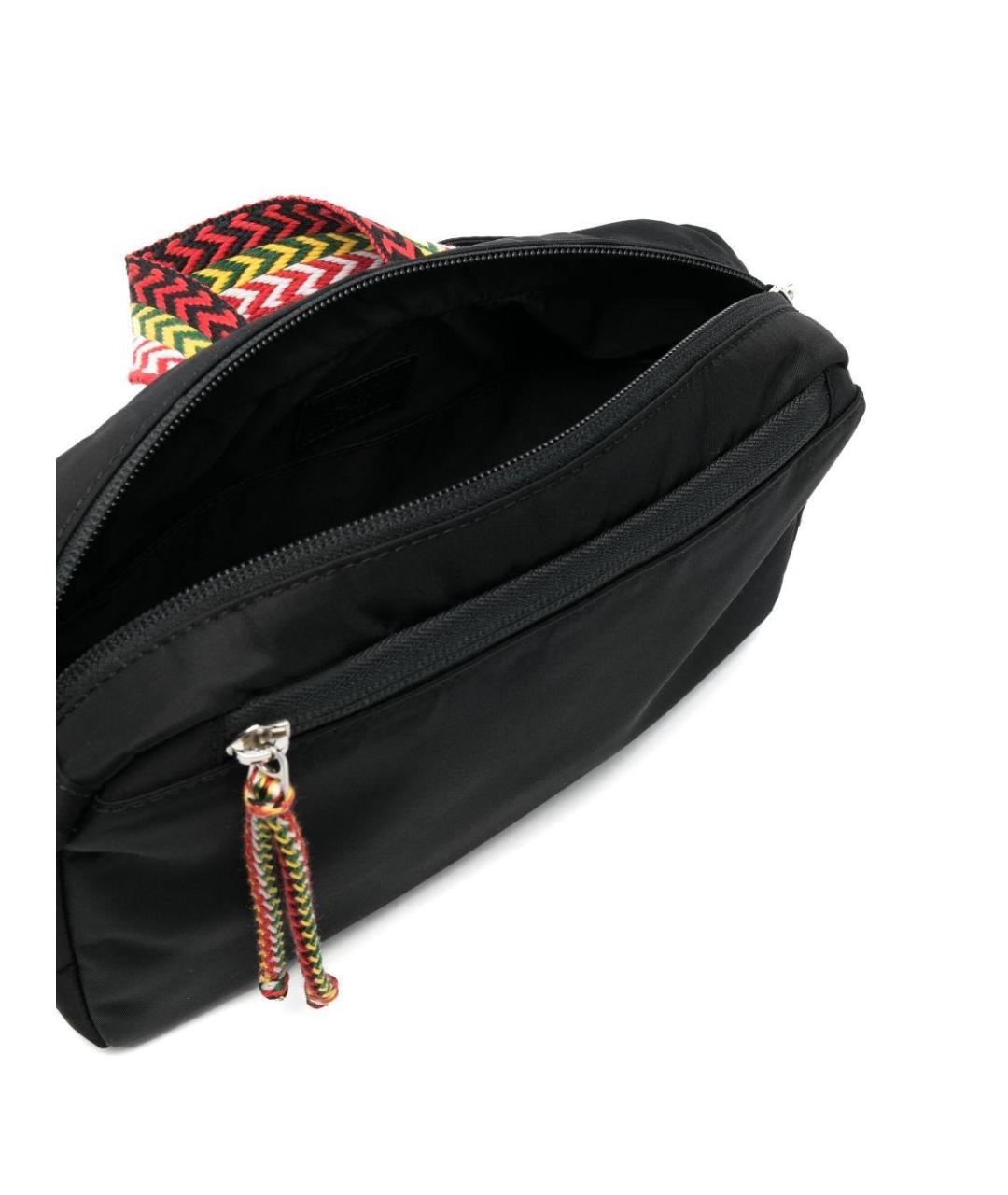 LANVIN Черная синтетическая поясная сумка, фото 5