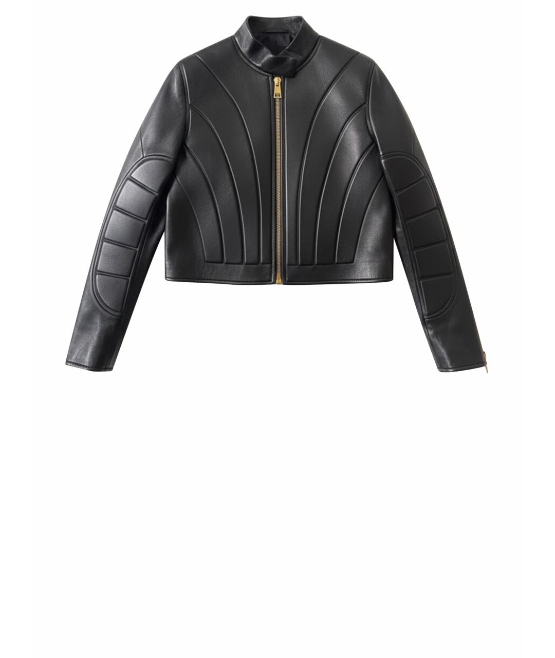 BOTTEGA VENETA Черная кожаная куртка, фото 1